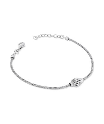 Silver bracelet with barrel