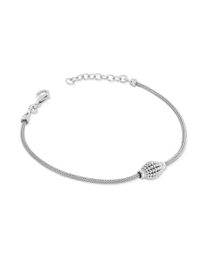 Silver bracelet with barrel