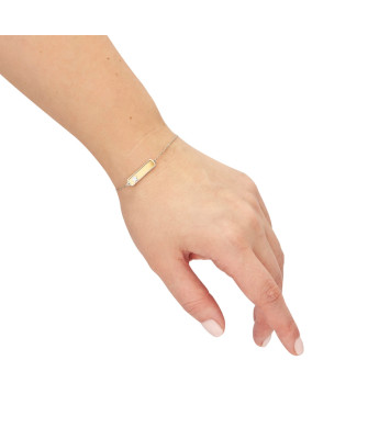 Gold-plated silver bracelet with star ENGRAVING