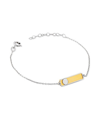 Gold-plated silver bracelet with custom engraving