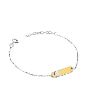 Gold-plated silver bracelet with custom engraving