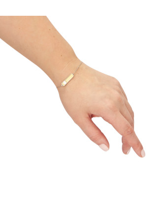 Gold-plated silver bracelet with custom engraving