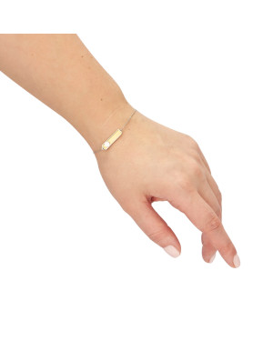 Gold-plated silver bracelet with custom engraving