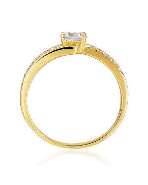 Ring with cubic zirconia stone 8k