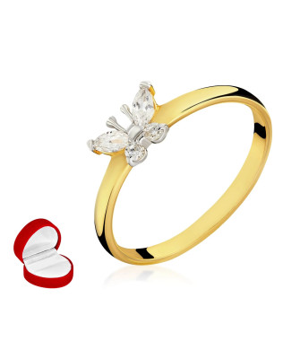 Butterfly ring gold 8k