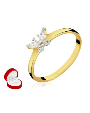 Butterfly ring gold 8k