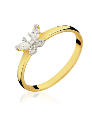 Butterfly ring gold 8k