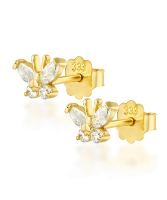 Gold earrings 8k butterflies