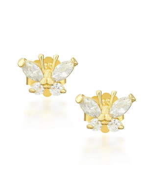 Gold earrings 8k butterflies