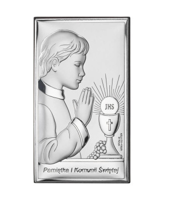 Communion keepsake for a boy silver