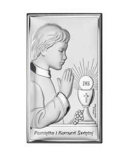 Communion keepsake for a boy silver