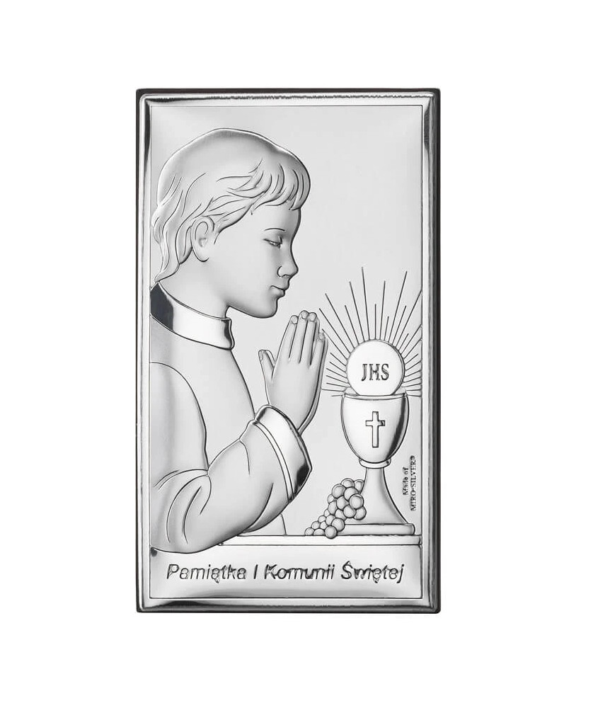 Communion keepsake for a boy silver
