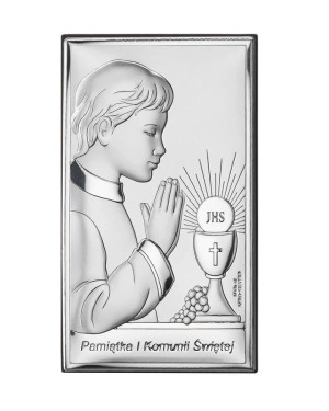 Communion keepsake for a boy silver