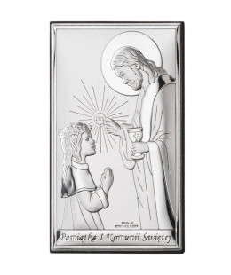 Communion souvenir for a girl silver picture