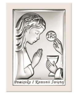 Silver Communion Souvenir for Girl