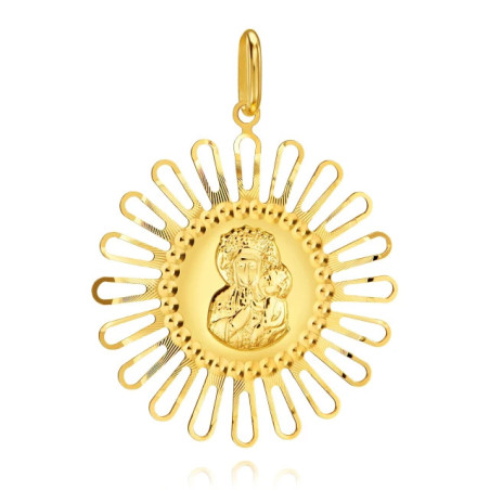 A beautiful medallion, perfect as a gift for baptism or communion, fineness 585 WM.23 | GoldJewellery