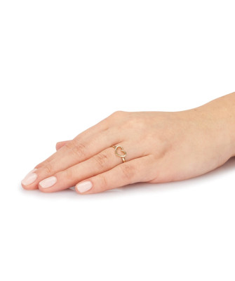 Gold heart ring 8k