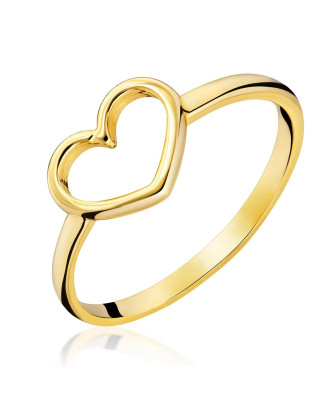 Gold heart ring 8k