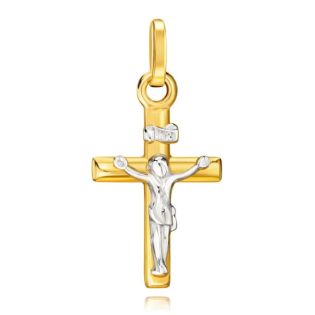 BEAUTIFUL GOLD CROSS, two-colored, Baptism, Communion, WK.09| GoldJewellery