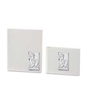 First Communion photo album for boy silver