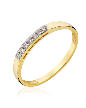 Ring with cubic zirconia 8k