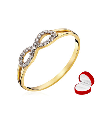 Infinity ring 8k white stones