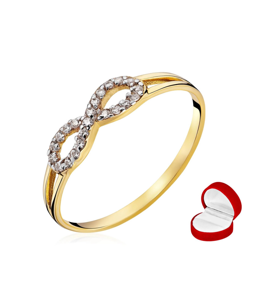 Infinity ring 8k white stones
