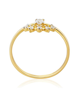 Gold ring 8k with cubic zirconia