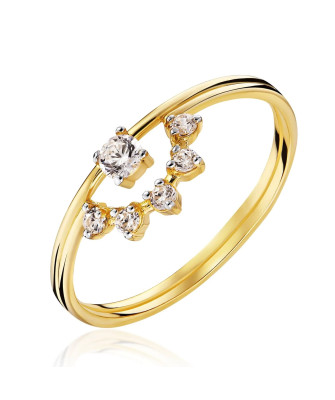 Gold ring 8k with cubic zirconia