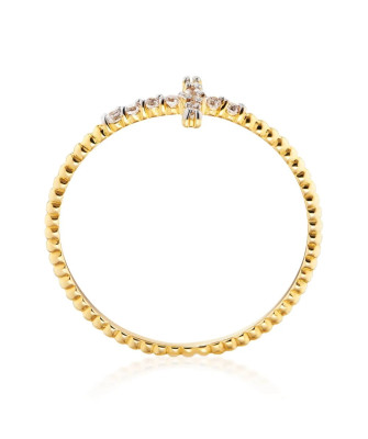 8k Gold Ring with Zirconia Cross