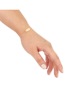 Gold bracelet with a plate