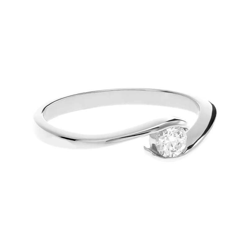 Silver ring with zircon PS2.1036 | GoldJewellery