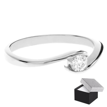 Silver ring with zircon PS2.1036 | GoldJewellery