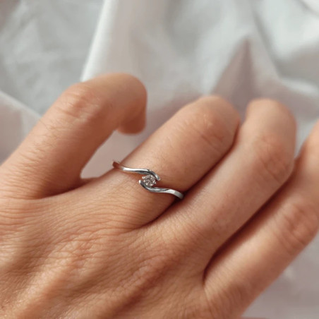 Silver ring with zircon PS2.1036 | GoldJewellery
