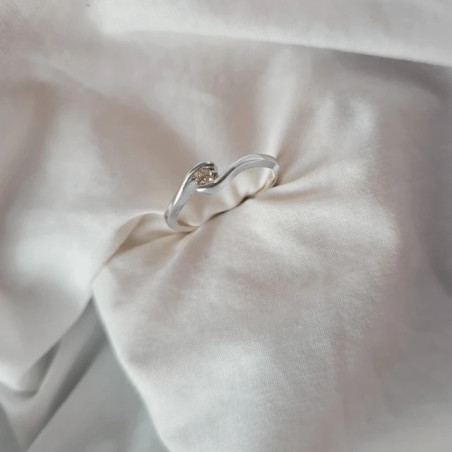 Silver ring with zircon PS2.1036 | GoldJewellery