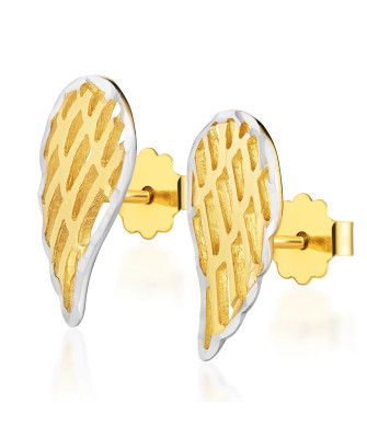 Gold wing earrings 8k