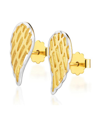 Gold wing earrings 8k