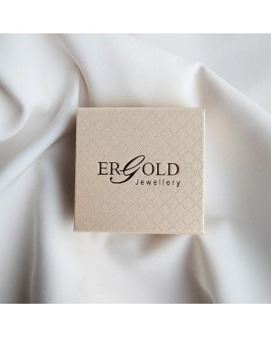 Gold heart earrings with a small stone