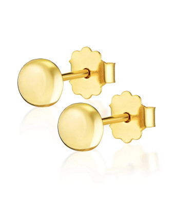 Gold 3D half hoop earrings 8k