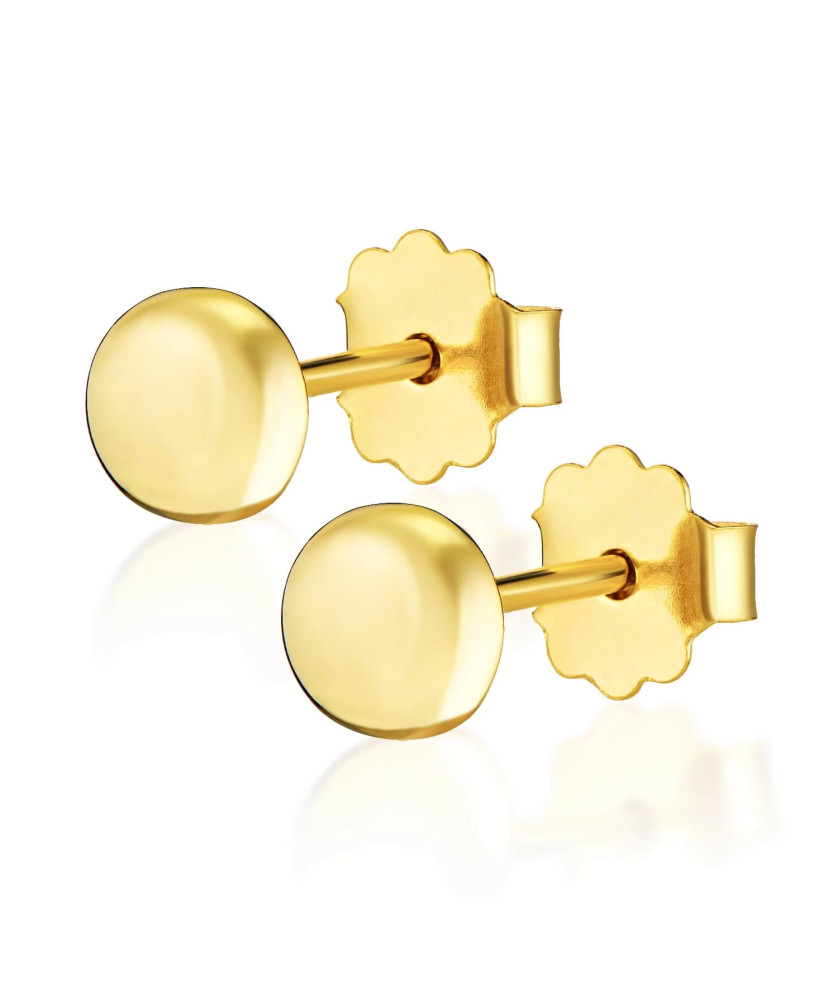 Gold 3D half hoop earrings 8k