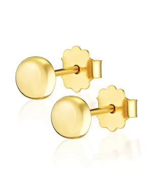 Gold 3D half hoop earrings 8k