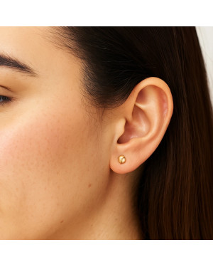 Gold 3D half hoop earrings 8k