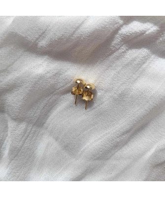 Gold 3D half hoop earrings 8k