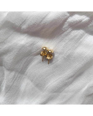 Gold 3D half hoop earrings 8k