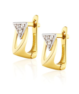 Gold earrings 8k triangles