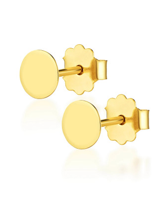 Złote kolczyki kółka małe 8k