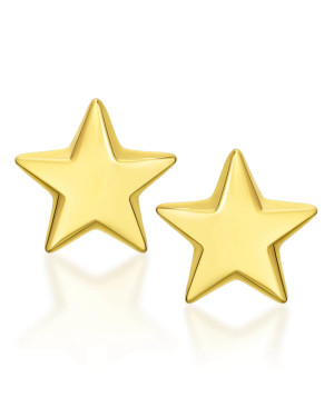 Gold star earrings 8k