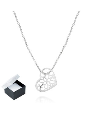 Silver Filigree Heart Necklace