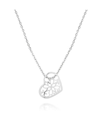 Silver Filigree Heart Necklace