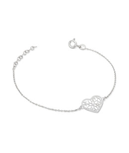 Silver bracelet filigree HEART